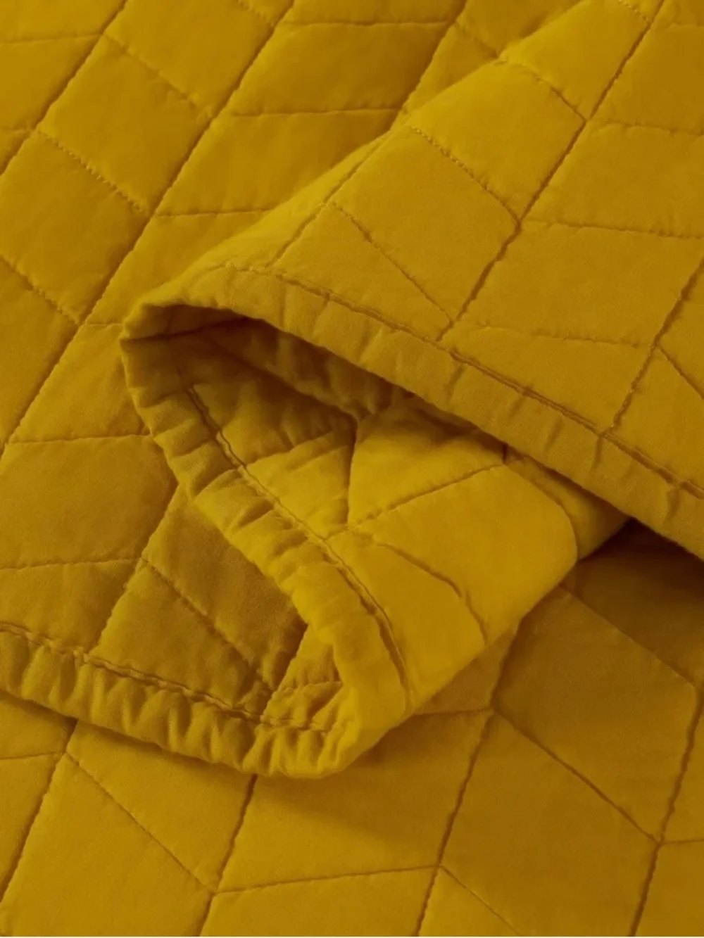 Mustard Yellow King 3 piece Quilted Bedspread Set 100% cotton